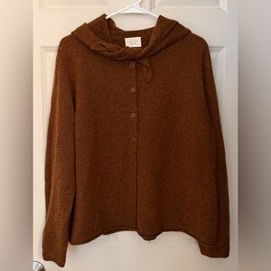 Poetry Cashmere Button-Through Sweater in Brown, Pure&Sustainable Cashmere, 14